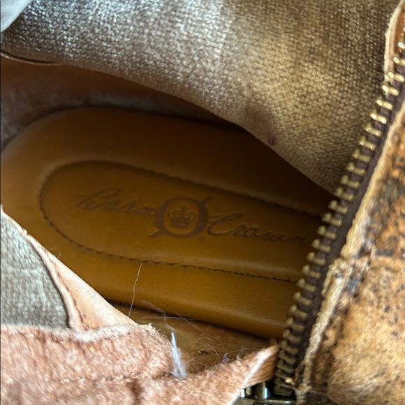 BORN CROWN GILMORE DISTRESSED LEATHER TALL RIDING EQUESTRIAN BOOTS SIZE 10 - Picture 10 of 16